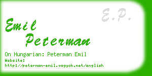 emil peterman business card